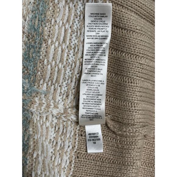 Chico's Wool Blend Open Cardigan Sweater Womens Sz 3 US XL Southwest Sleeveless - Picture 5 of 8